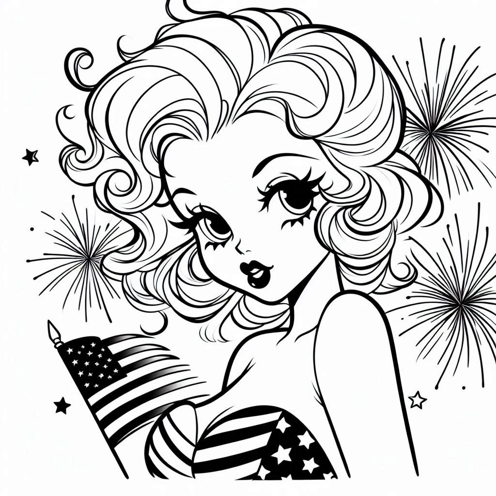 fireworks free page to color