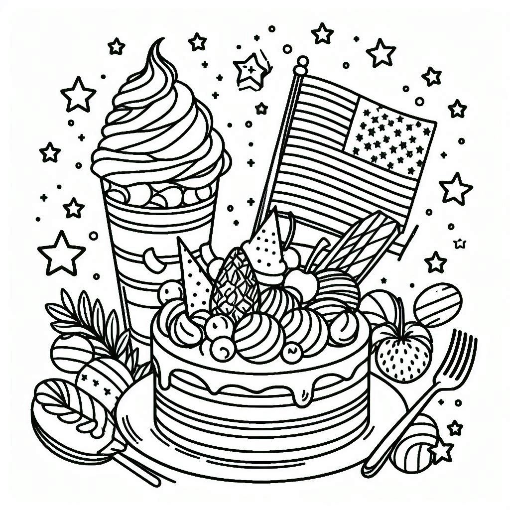 fourth of July food coloring fun