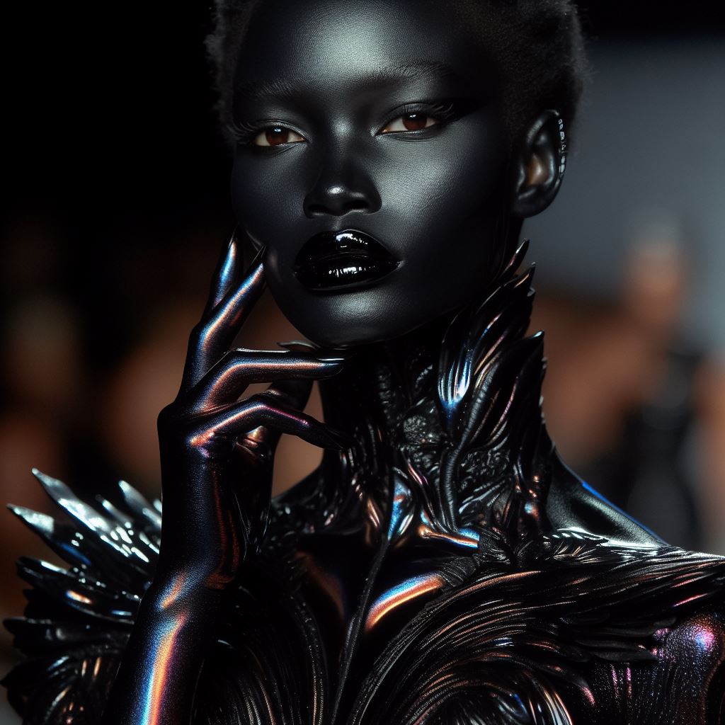 Dark skinned queen fashion runway