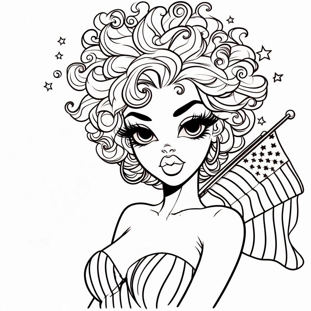 July 4th paqrade flag coloring sheets