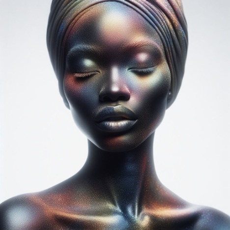 Peaceful serene African queen