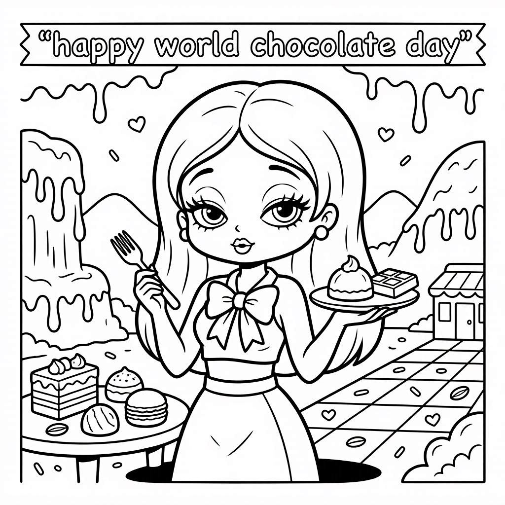 Chocolate Day treats celebration girl