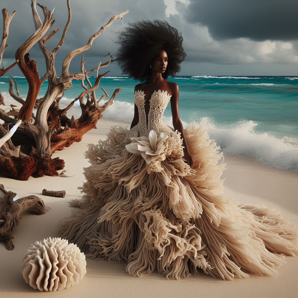 fantasy fashion art featuring natural editorial fashion